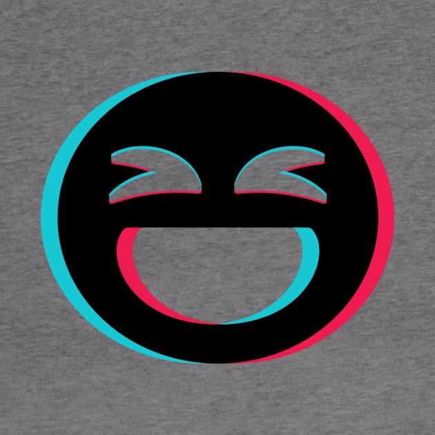 TikTok laugh emoji smiley Black by ThingyDilly